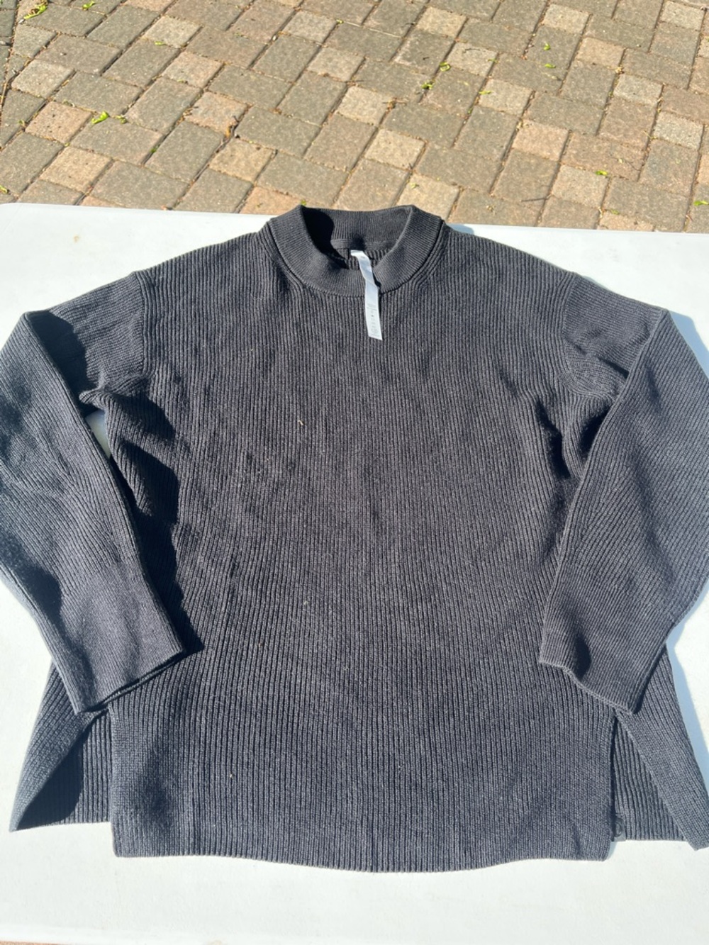 lululemon athletica Charcoal Ribbed Crewneck Sweater